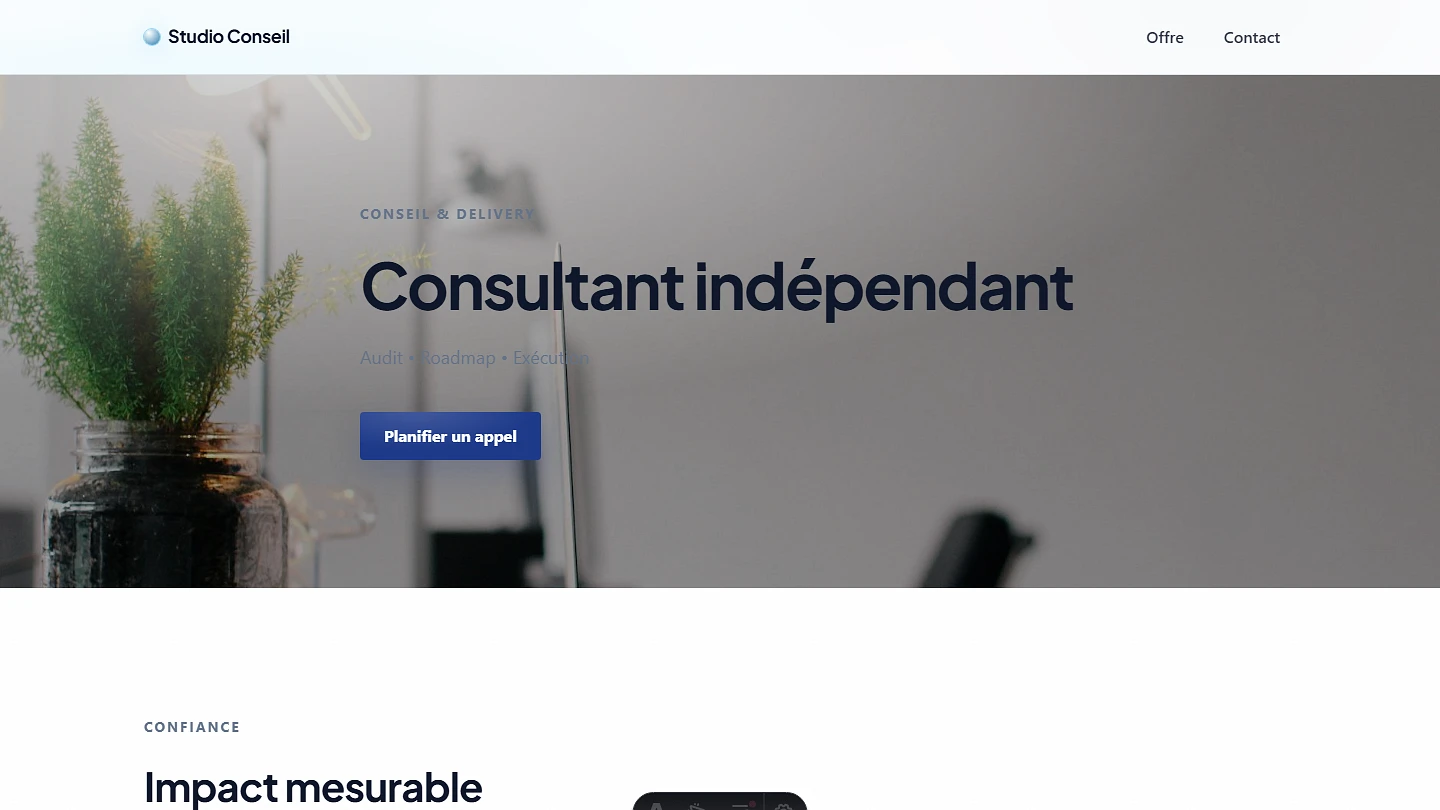 Aperçu Studio Conseil